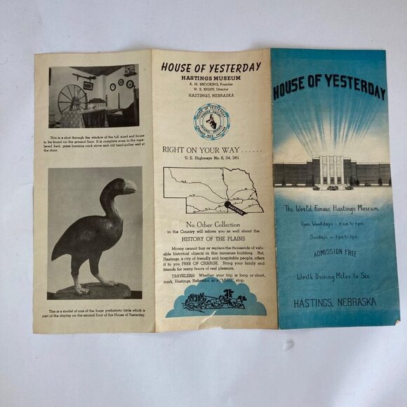 Vintage House of Yesterday Hastings Museum Brochure Nebraska World Famous - Picture 4 of 5